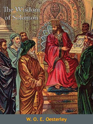 cover image of The Wisdom of Solomon